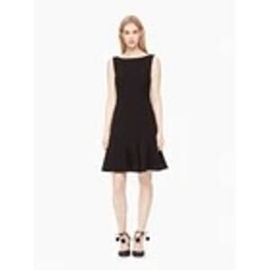 Kate Spade Black Sleeveless Dress Crepe Flounce  Size: 14